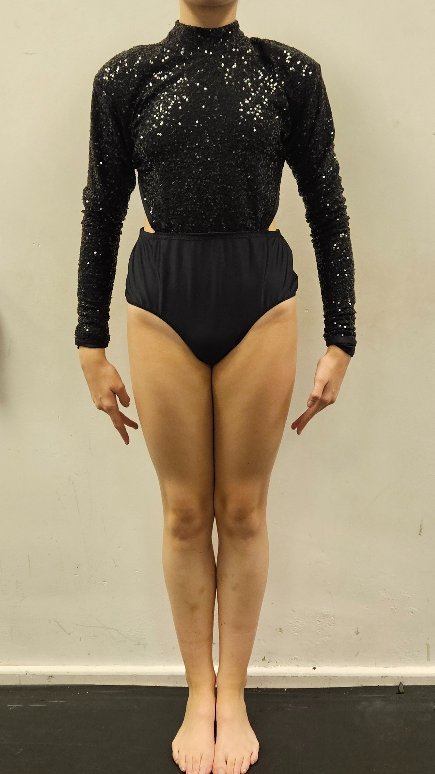 Bohemian Rhapsody Long Sleeve Backless Sequin Leotard
