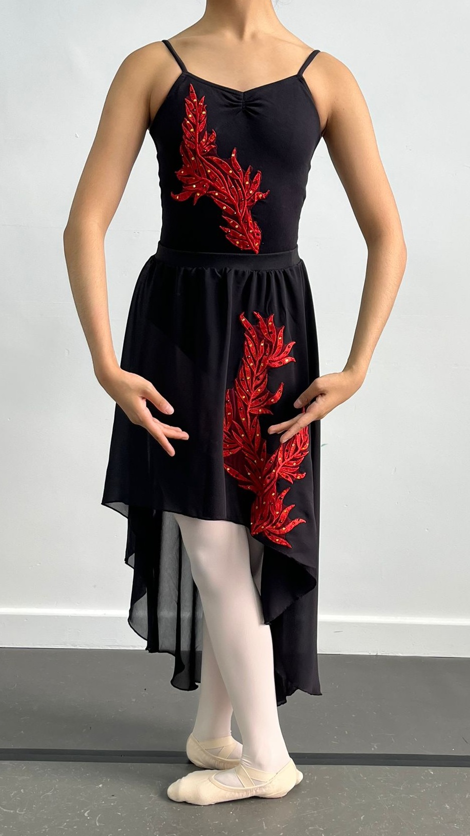 Bloch Black Leotard and Skirt Set