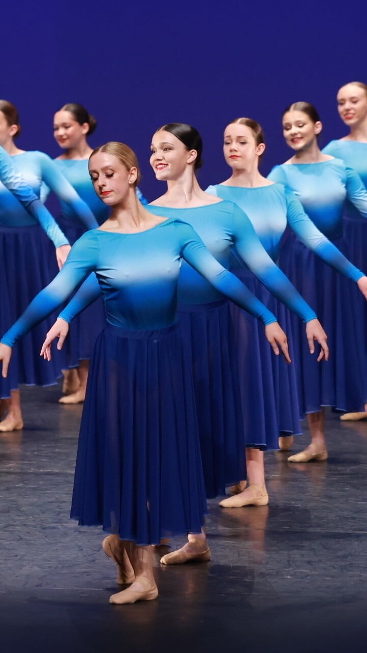 Water Ombré Blue Leotard and Skirt